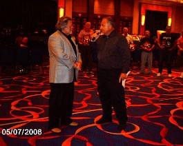 car show 029 Dick Shappy being interviewed by Paul Mannett from Cruising New England Magazine before receiving award. Mohegan Sun Casino, Ledyard, Connecticut, July 4-5...