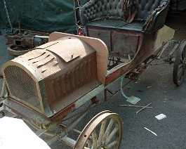 1904 Cameron Runabout 2007-07-20 DSC00179 New cowl section added as this car arrived in our shop. Left side view.